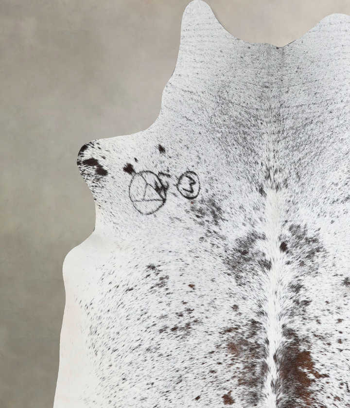 Salt and Pepper Black X-Large Brazilian Cowhide Rug 6'11"H x 6'3"W #A44806 by Hudson Hides