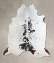 Salt and Pepper Black X-Large Brazilian Cowhide Rug 6'11"H x 6'7"W #A44808 by Hudson Hides