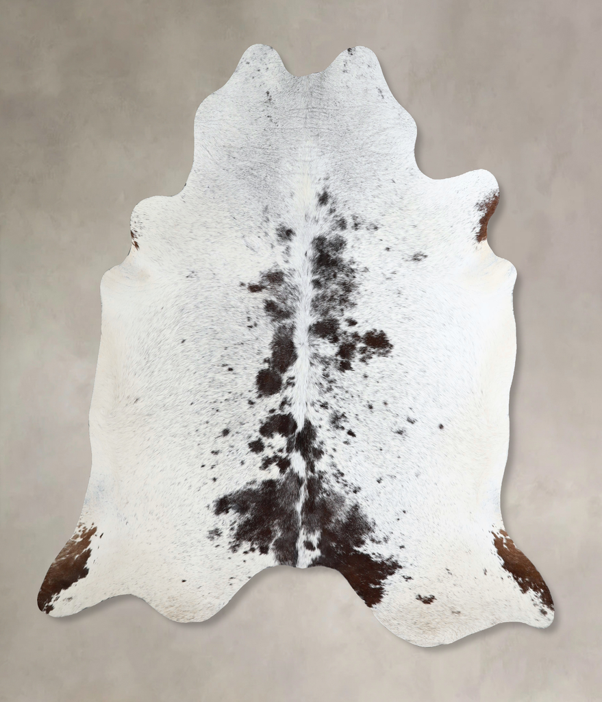 Salt and Pepper Black X-Large Brazilian Cowhide Rug 6'11"H x 6'7"W #A44808 by Hudson Hides