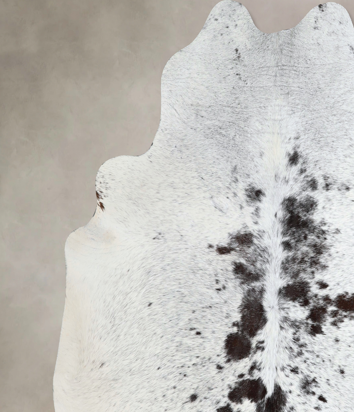 Salt and Pepper Black X-Large Brazilian Cowhide Rug 6'11"H x 6'7"W #A44808 by Hudson Hides