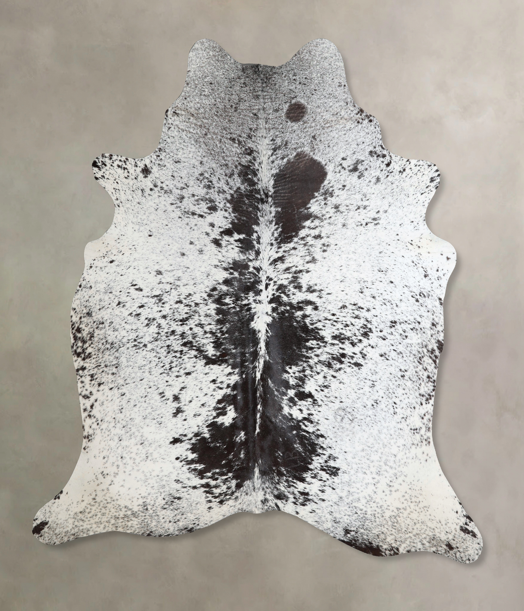 Salt and Pepper Black X-Large Brazilian Cowhide Rug 7'6"H x 6'4"W #A44