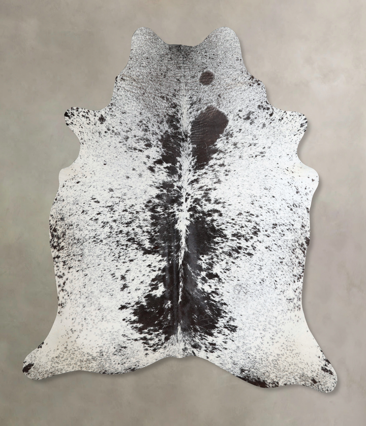 Salt and Pepper Black X-Large Brazilian Cowhide Rug 7'6"H x 6'4"W #A44813 by Hudson Hides