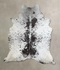 Salt and Pepper Black X-Large Brazilian Cowhide Rug 7'6