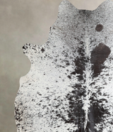 Salt and Pepper Black X-Large Brazilian Cowhide Rug 7'6"H x 6'4"W #A44813 by Hudson Hides