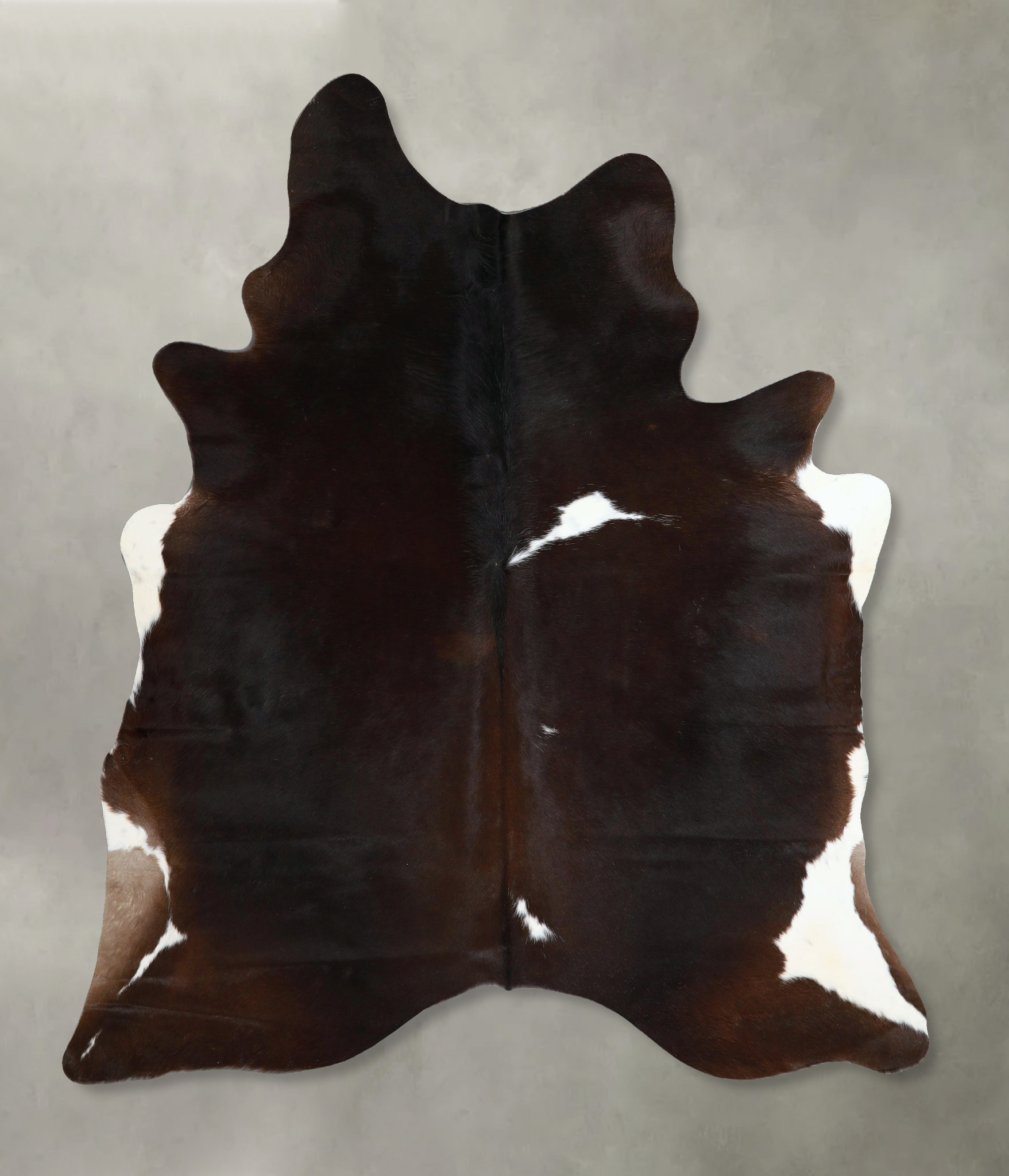 Chocolate and White Cowhide Rug #A44817