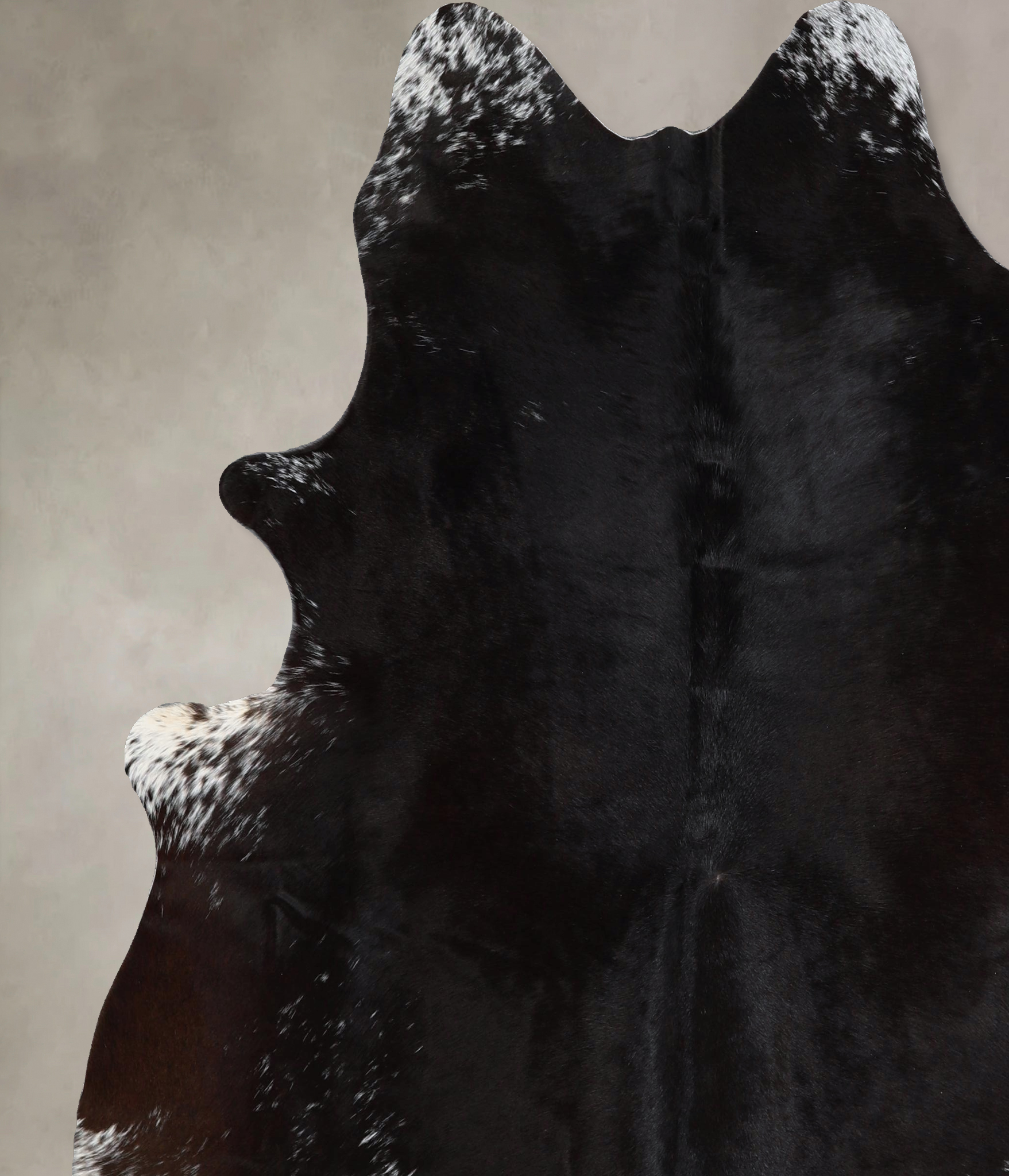 Solid Black Cowhide Rug #A44819