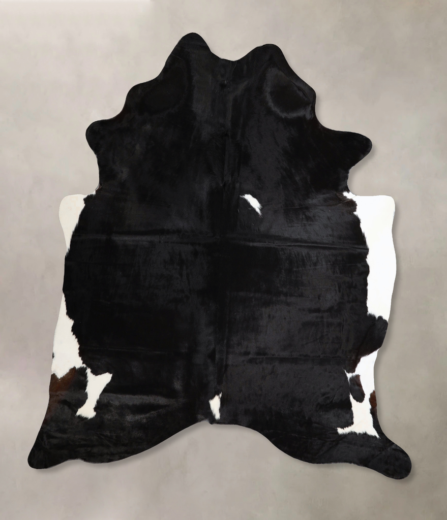 Black and White X-Large Brazilian Cowhide Rug 7'1"H x 6'1"W #A44831 by Hudson Hides