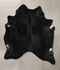 Solid Black X-Large Brazilian Cowhide Rug 7'1
