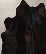 Solid Black X-Large Brazilian Cowhide Rug 6'9"H x 6'4"W #A44834 by Hudson Hides