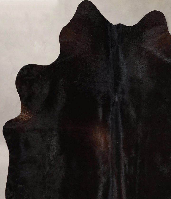 Solid Black X-Large Brazilian Cowhide Rug 6'9"H x 6'4"W #A44834 by Hudson Hides