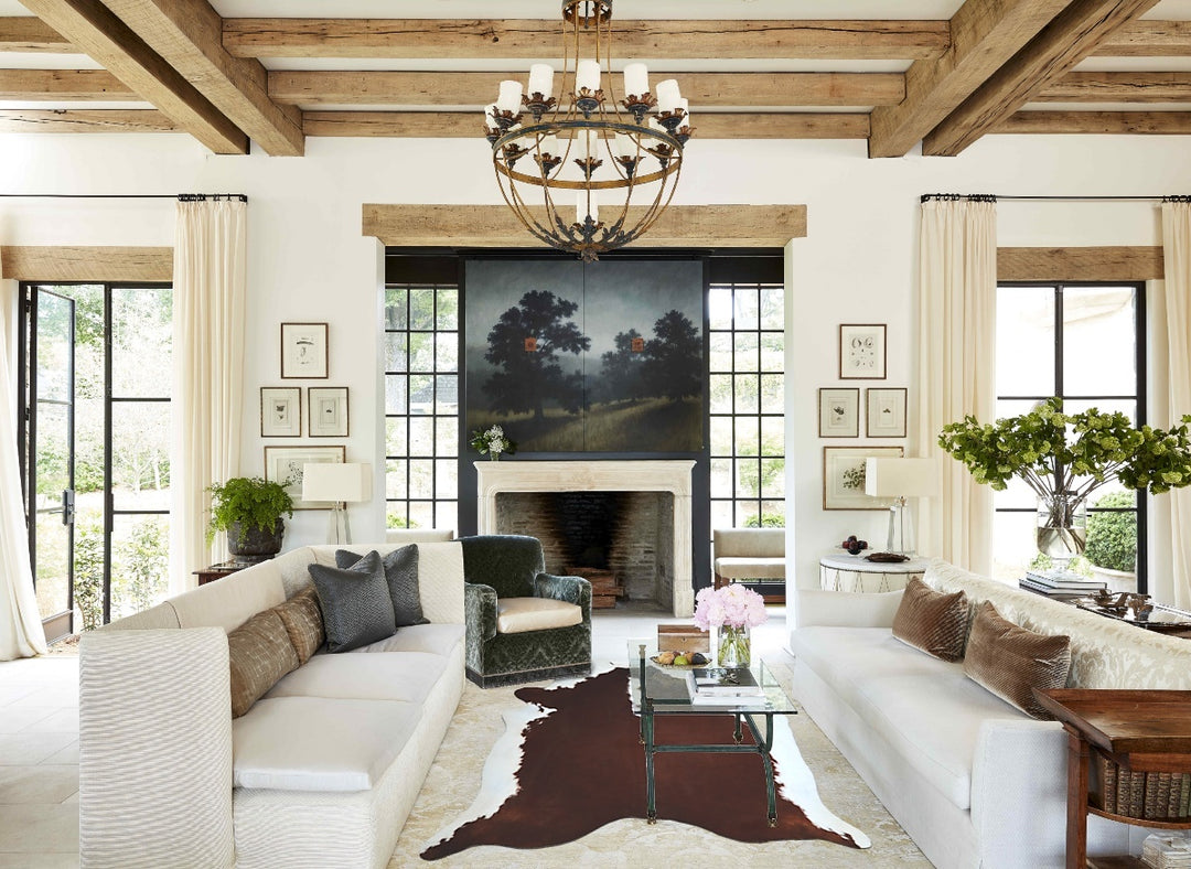 Hereford XX-Large Brazilian Cowhide Rug 8'0"H x 6'11"W #A44837 by Huds