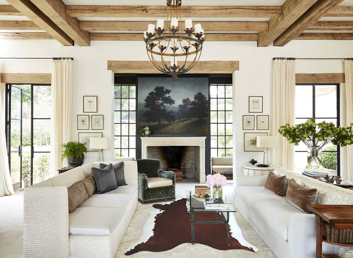 Hereford XX-Large Brazilian Cowhide Rug 8'0"H x 6'11"W #A44837 by Hudson Hides