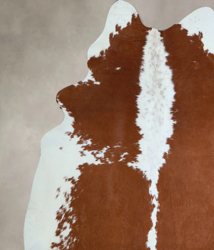 Brown and White X-Large Brazilian Cowhide Rug 7'8"H x 6'6"W #A44839 by Hudson Hides
