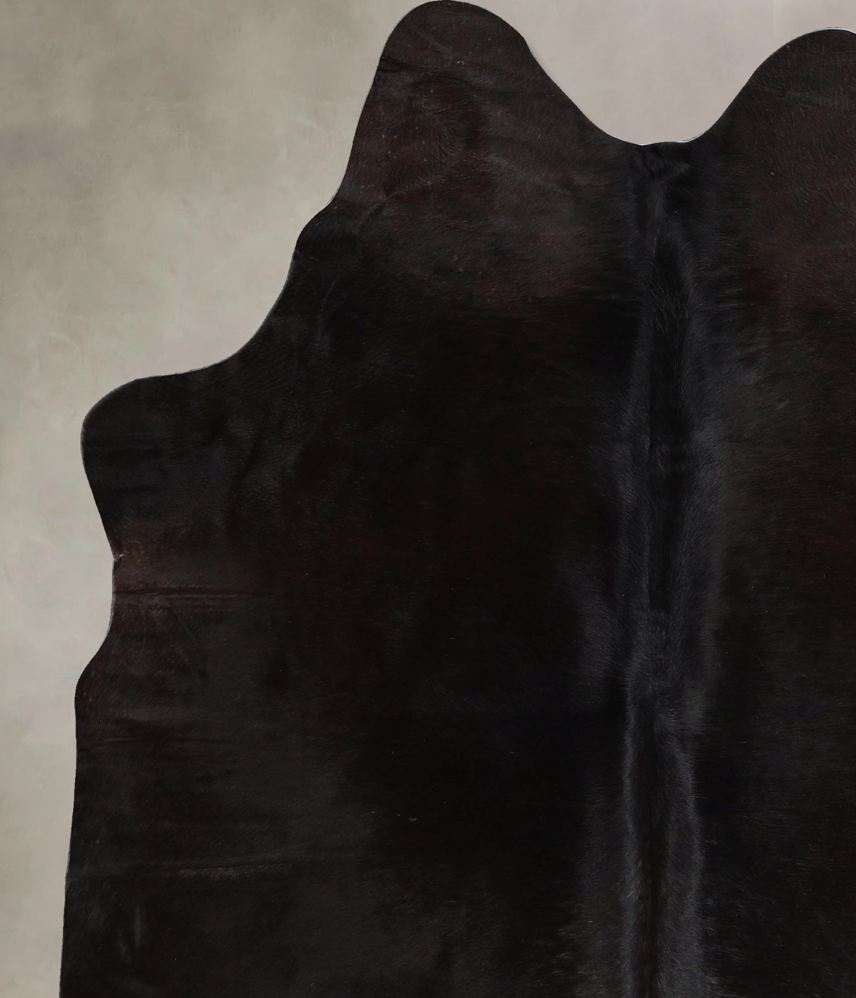 Solid Black Cowhide Rug #A44850