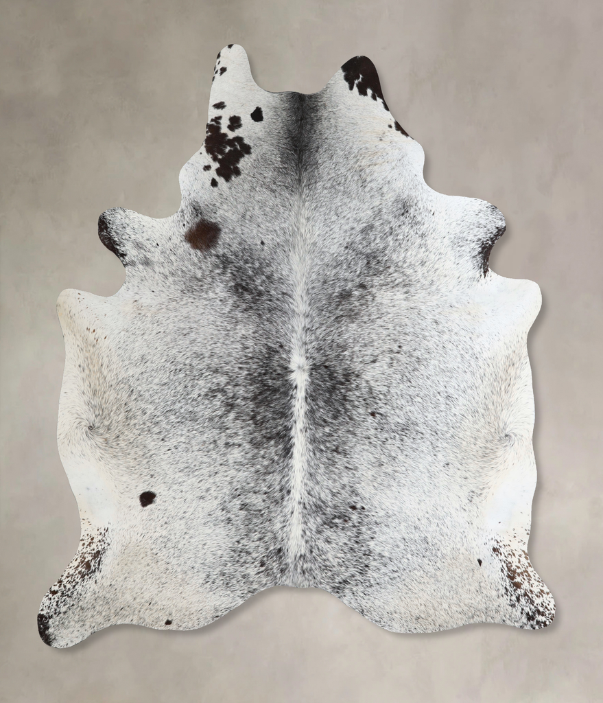Salt and Pepper Black X-Large Brazilian Cowhide Rug 7'5"H x 5'10"W #A44854 by Hudson Hides