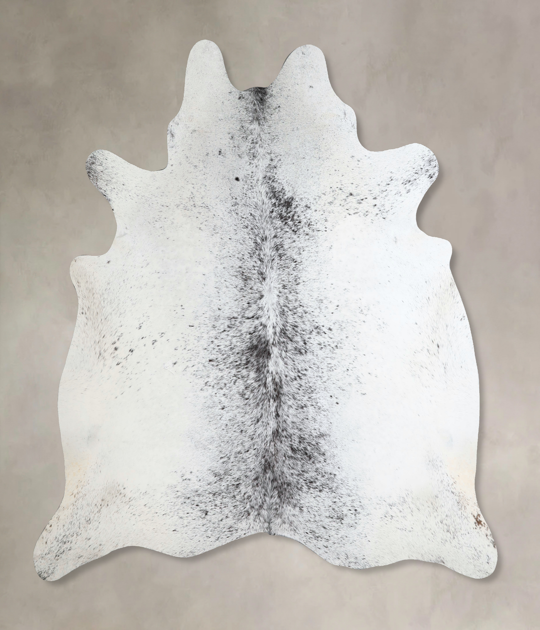 Salt and Pepper Black X-Large Brazilian Cowhide Rug 6'11"H x 6'8"W #A4