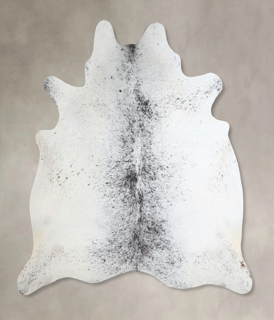 Salt and Pepper Black X-Large Brazilian Cowhide Rug 6'11"H x 6'8"W #A44856 by Hudson Hides