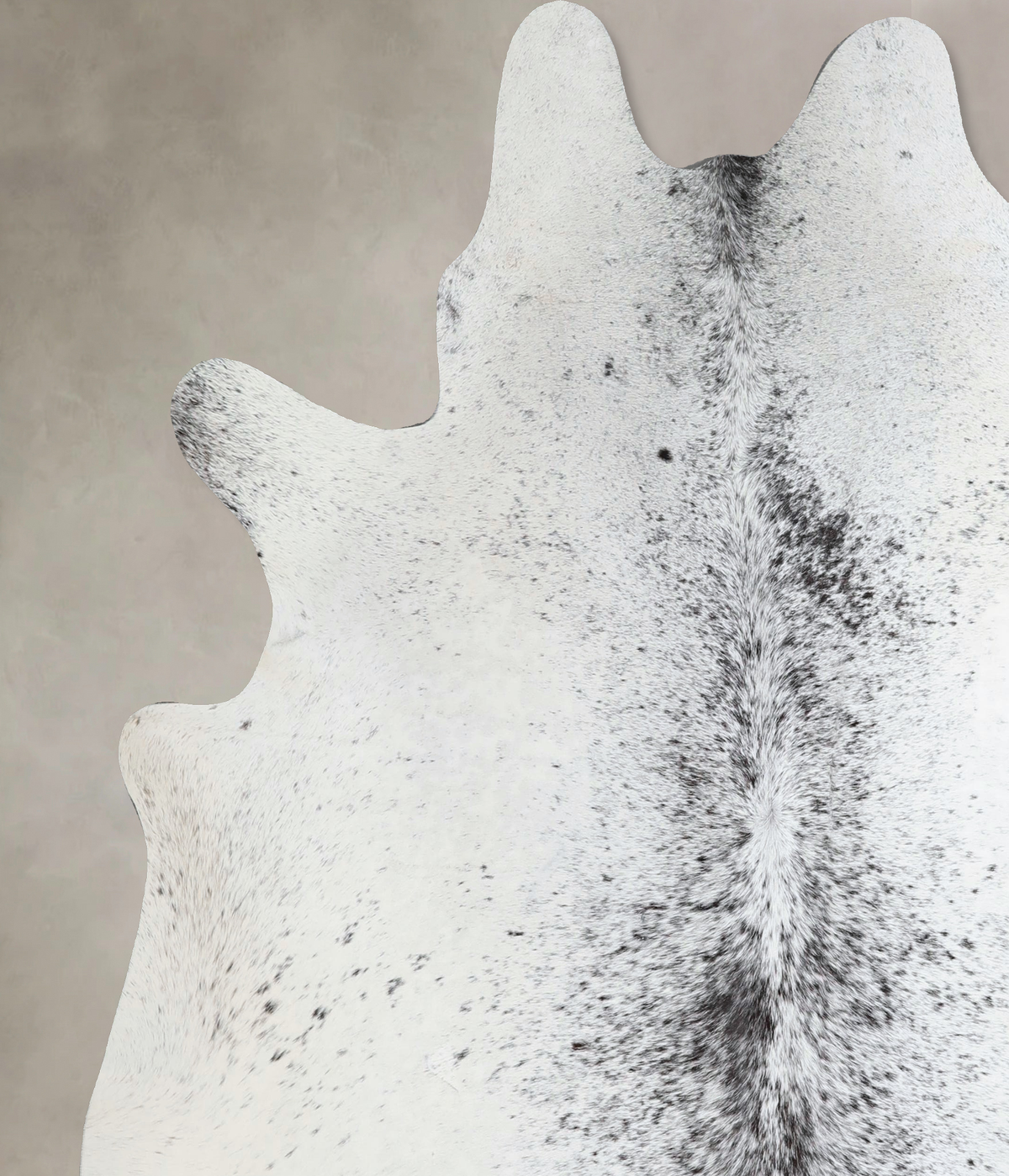 Salt and Pepper Black Cowhide Rug #A44856