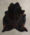Solid Black X-Large Brazilian Cowhide Rug 6'10