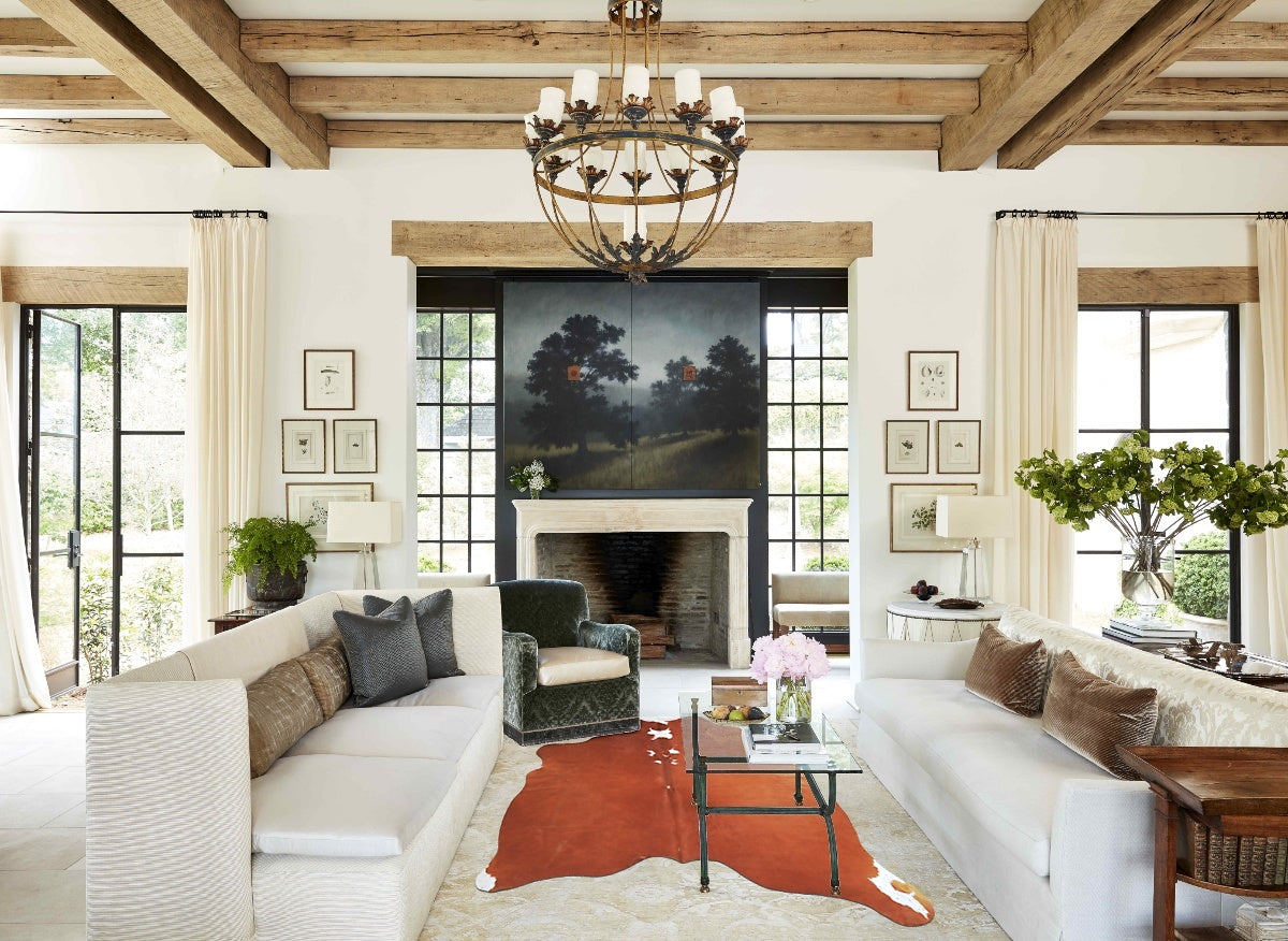Brown and White Regular Cowhide Rug #A44871