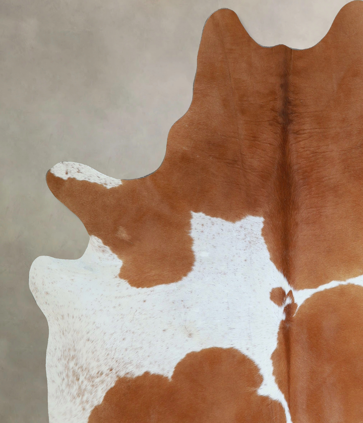 Brown and White X-Large Brazilian Cowhide Rug 7'7"H x 6'3"W #A44874 by Hudson Hides