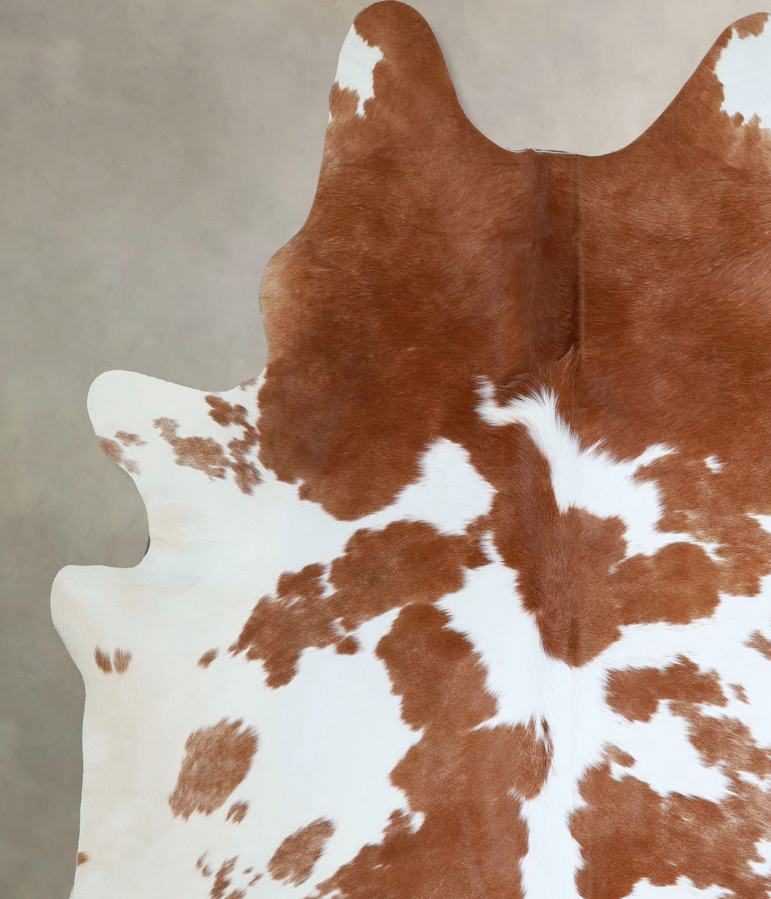 Brown and White X-Large Brazilian Cowhide Rug 7'3"H x 6'6"W #A44875 by