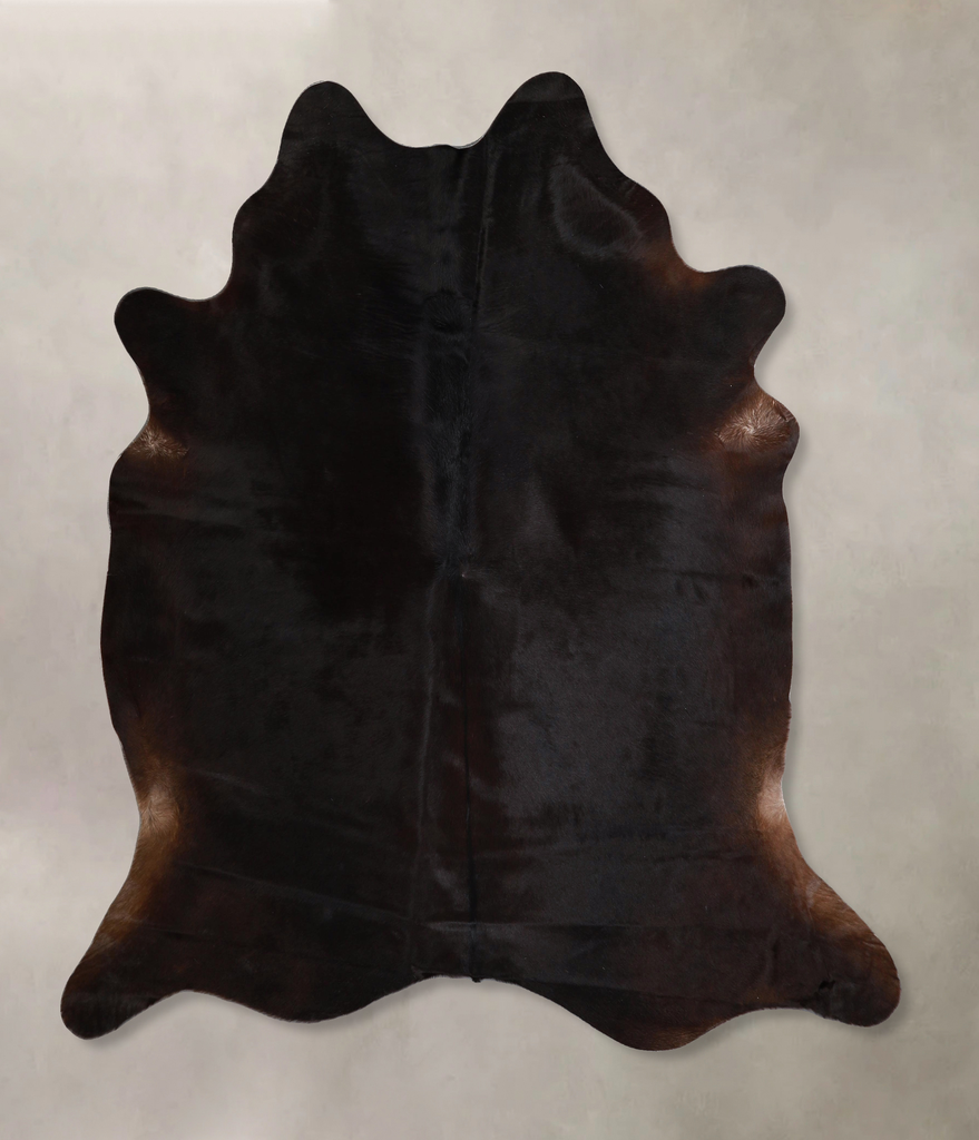 Solid Black X-Large Brazilian Cowhide Rug 6'11"H x 6'5"W #A44882 by Hudson Hides