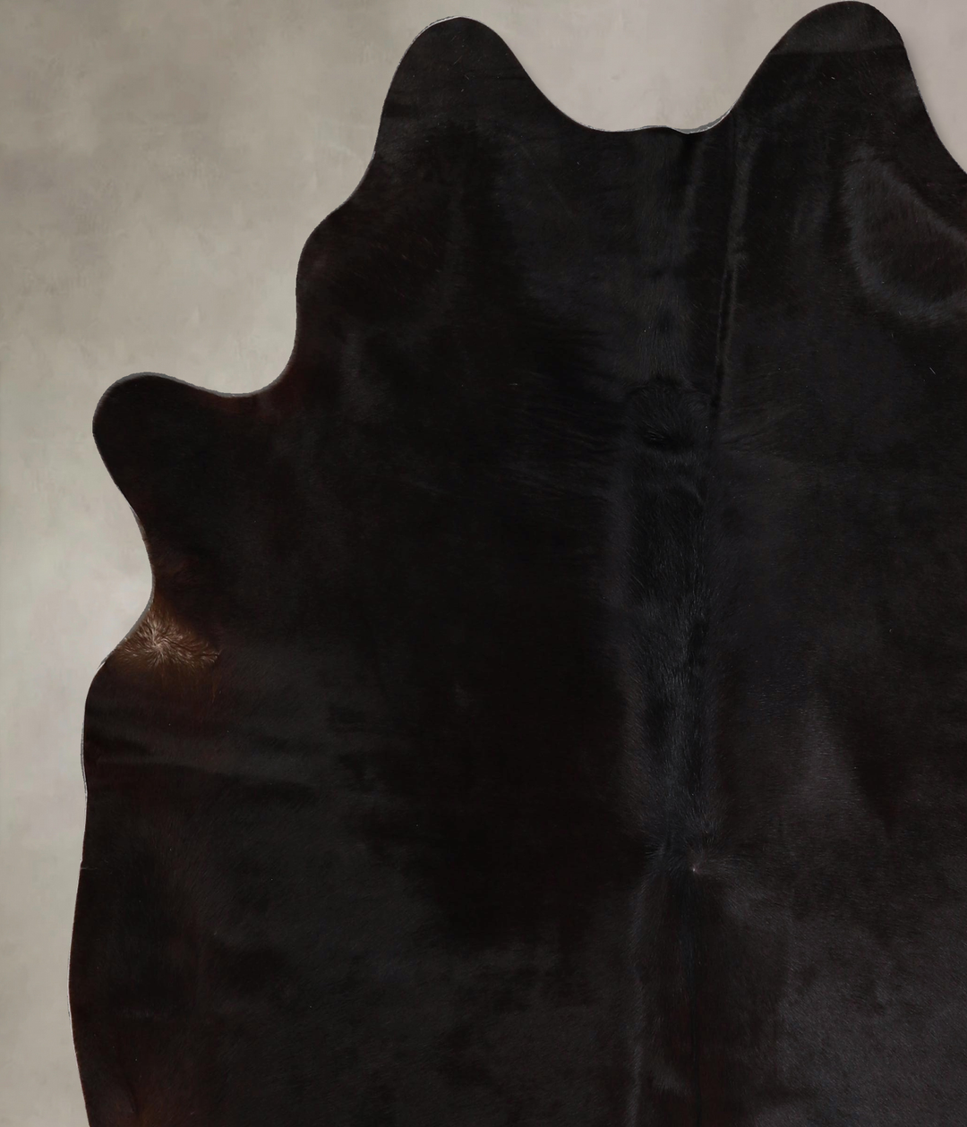 Solid Black X-Large Brazilian Cowhide Rug 6'11"H x 6'5"W #A44882 by Hu