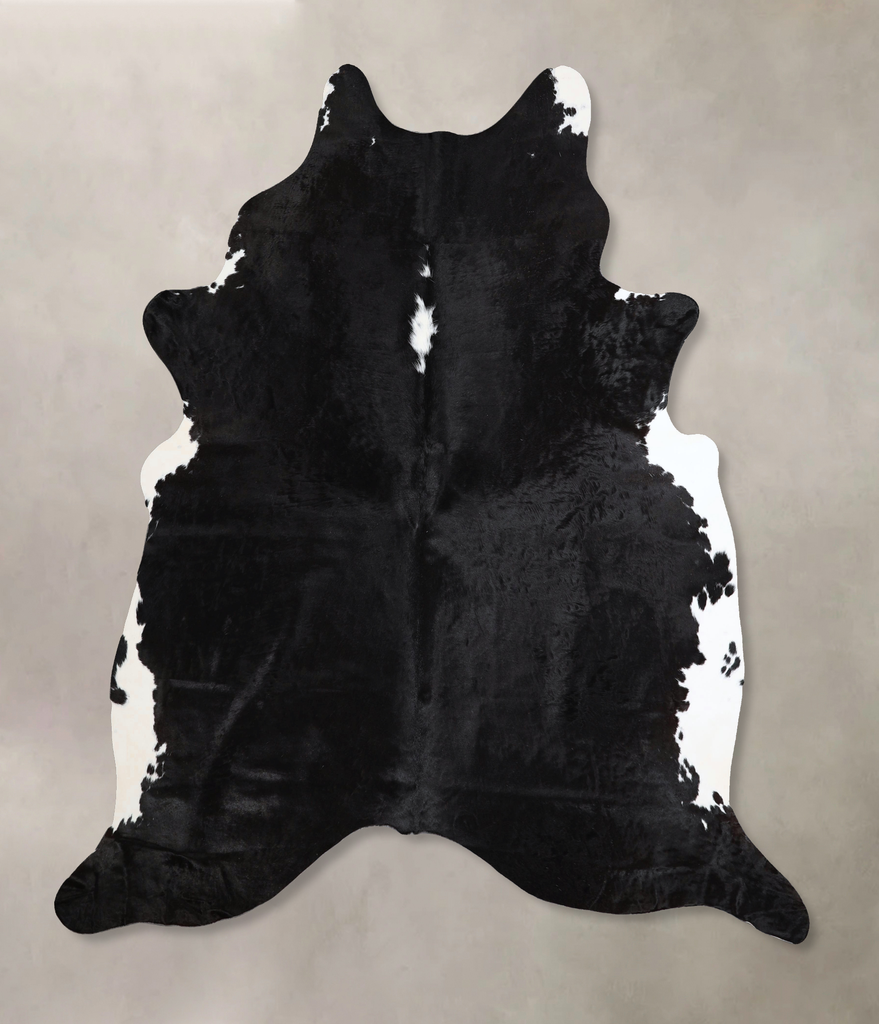 Black and White X-Large Brazilian Cowhide Rug 7'5"H x 6'5"W #A44885 by Hudson Hides