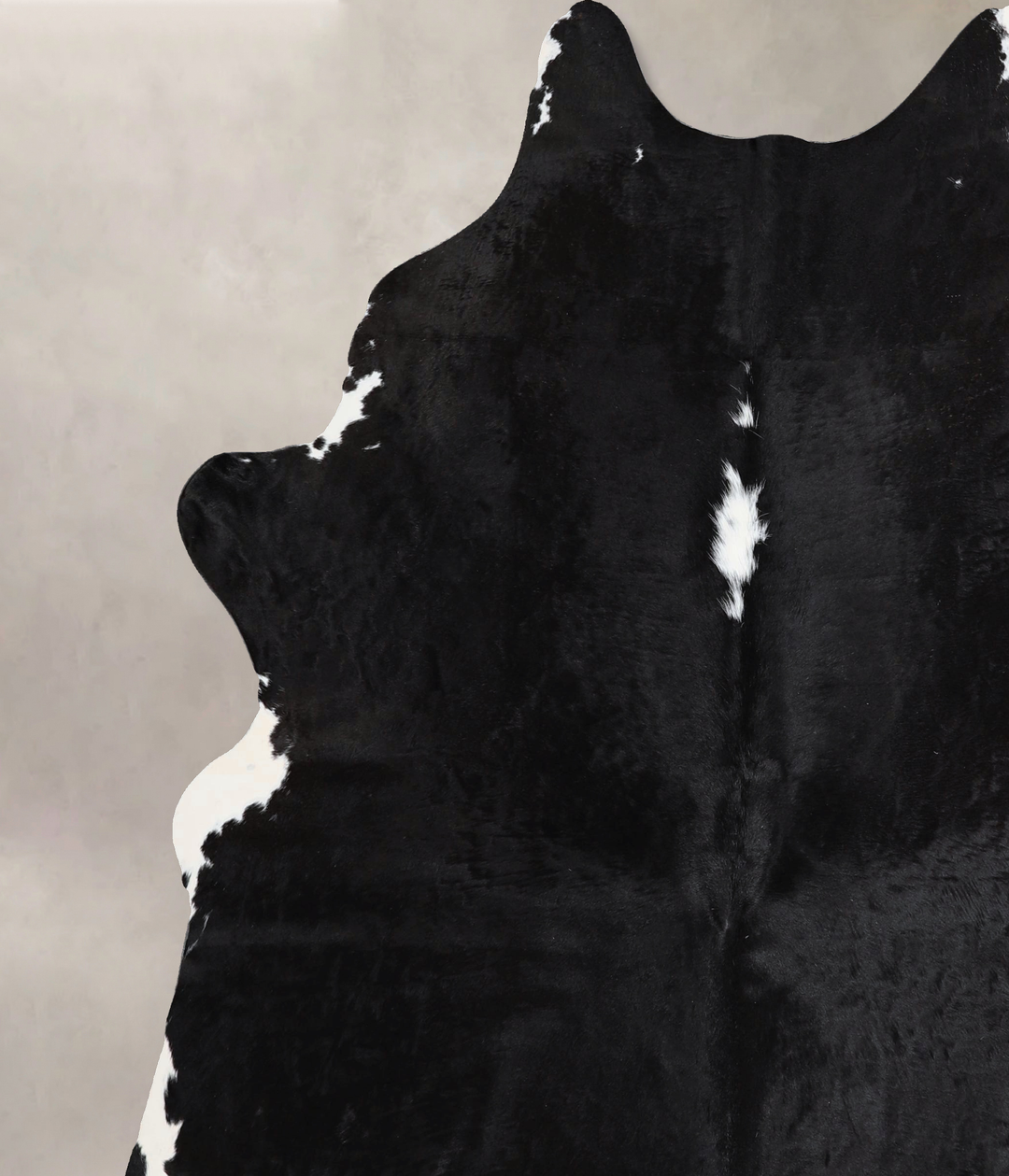 Black and White X-Large Brazilian Cowhide Rug 7'5"H x 6'5"W #A44885 by
