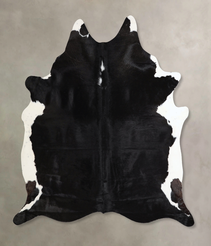 Black and White X-Large Brazilian Cowhide Rug 6'11"H x 5'11"W #A44890 by Hudson Hides