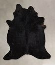 Solid Black X-Large Brazilian Cowhide Rug 7'2"H x 6'1"W #A44891 by Hudson Hides