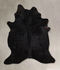Solid Black X-Large Brazilian Cowhide Rug 7'2