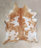 Beige and White XX-Large Brazilian Cowhide Rug 8'2