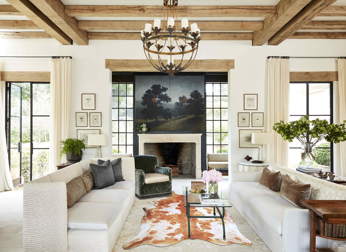 Beige and White Cowhide Rug #A44898