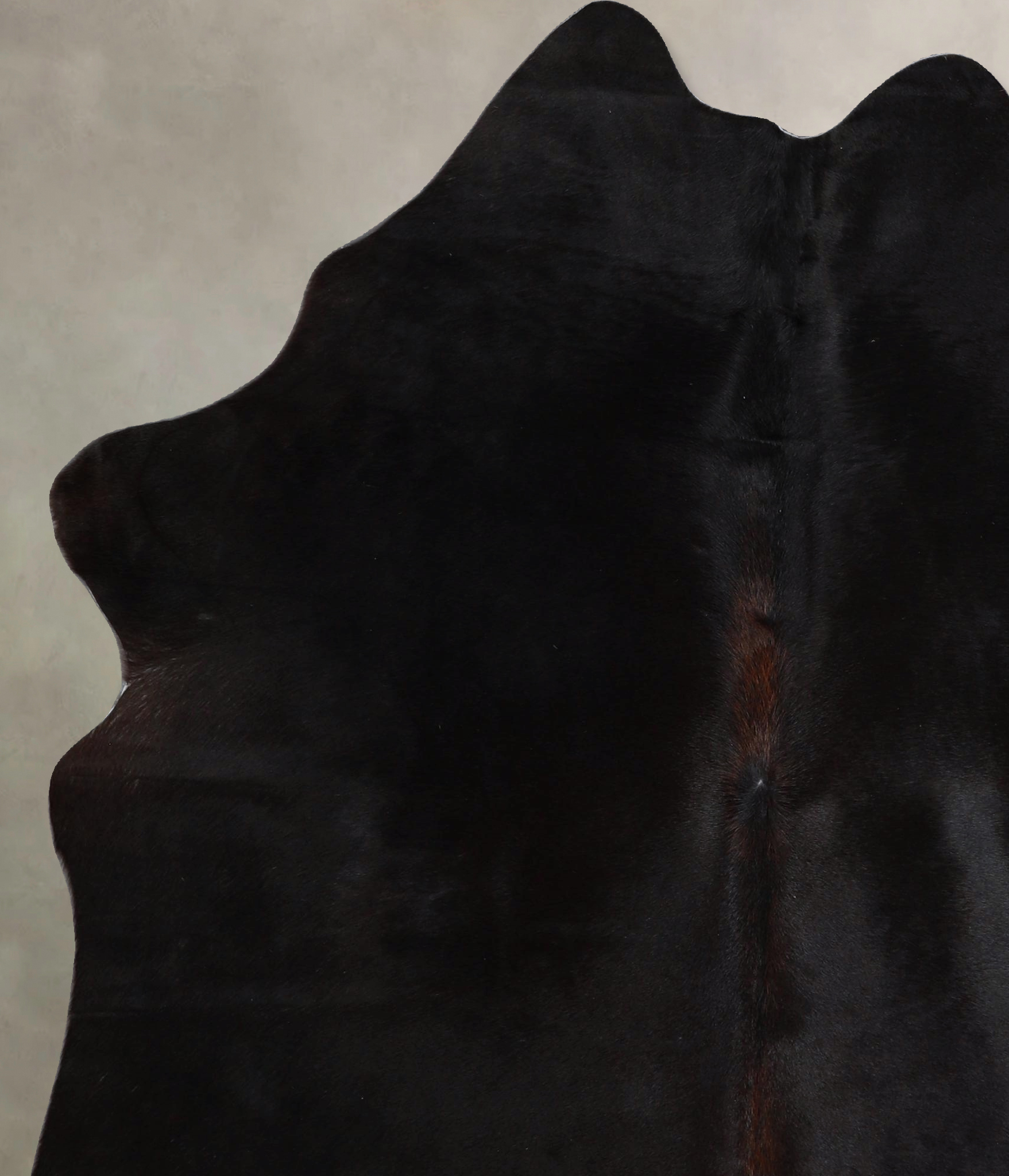 Solid Black Cowhide Rug #A44913