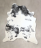 Black and White XX-Large Brazilian Cowhide Rug 8'6