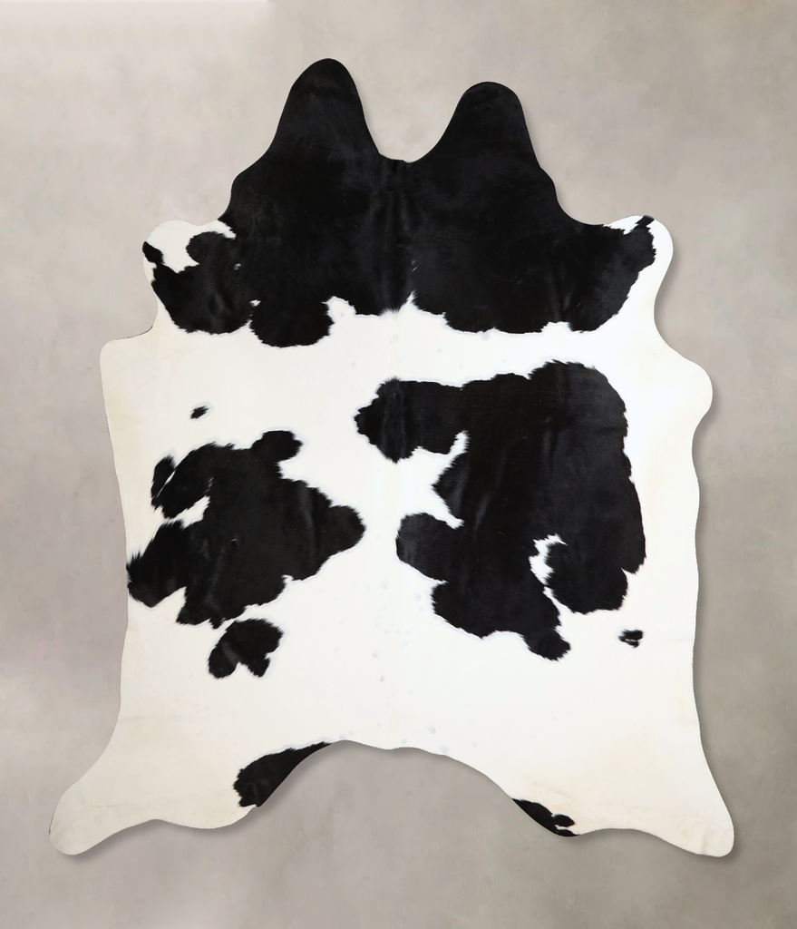 Black and White XX-Large Brazilian Cowhide Rug 8'1"H x 7'3"W #A44921 by Hudson Hides