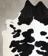 Black and White XX-Large Brazilian Cowhide Rug 8'6"H x 7'3"W #A44922 by Hudson Hides