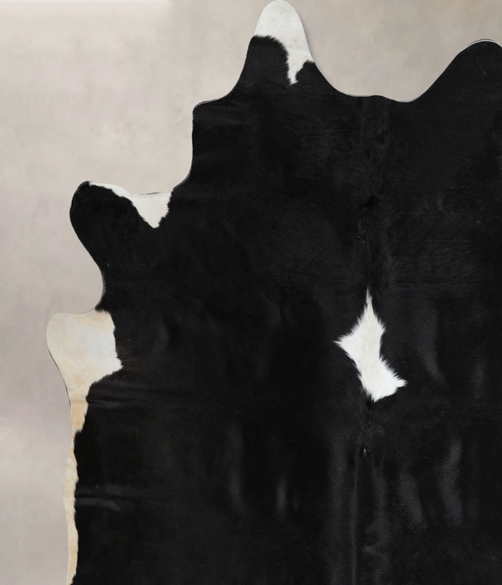 Black and White X-Large Brazilian Cowhide Rug 6'11"H x 6'6"W #A44928 by Hudson Hides