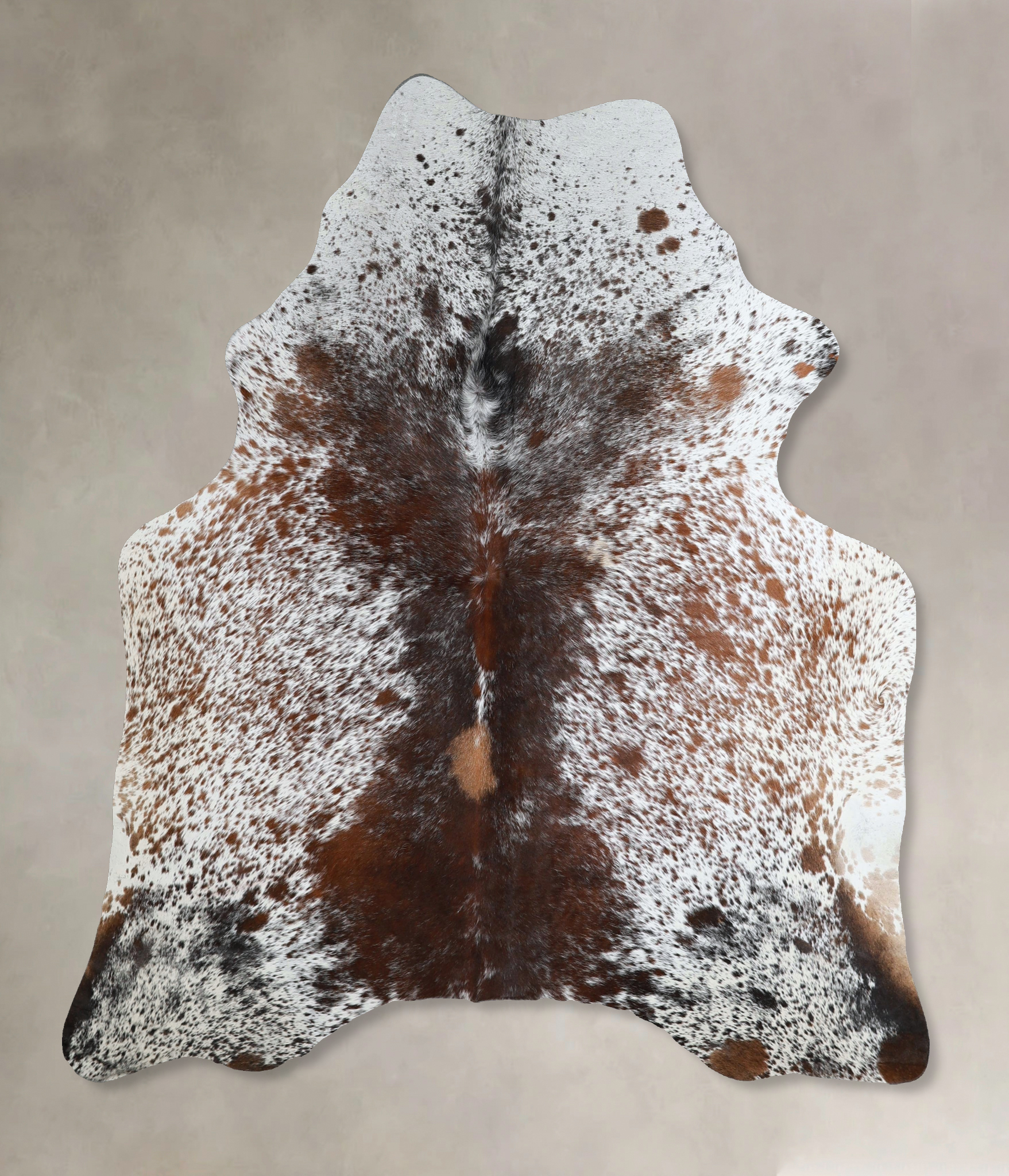 Salt and Pepper Brown Cowhide Rug #A44936