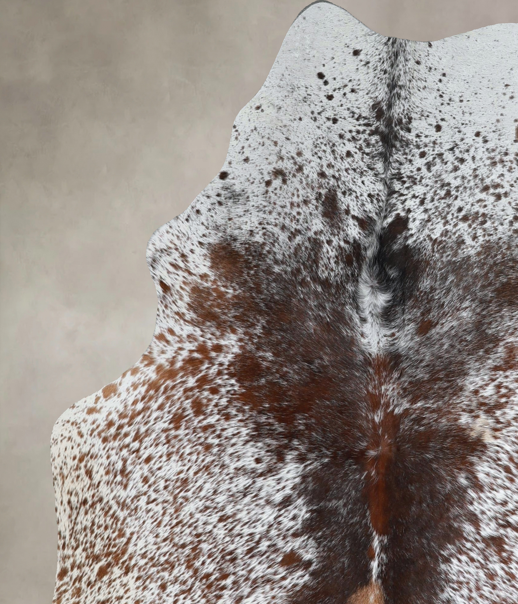 Salt and Pepper Brown Cowhide Rug #A44936
