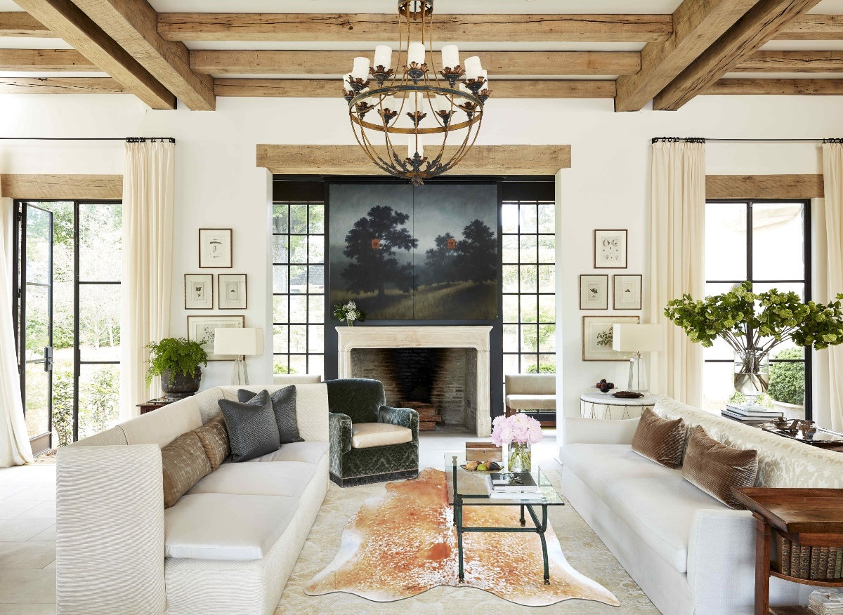 Salt and Pepper Brown Cowhide Rug #A44937