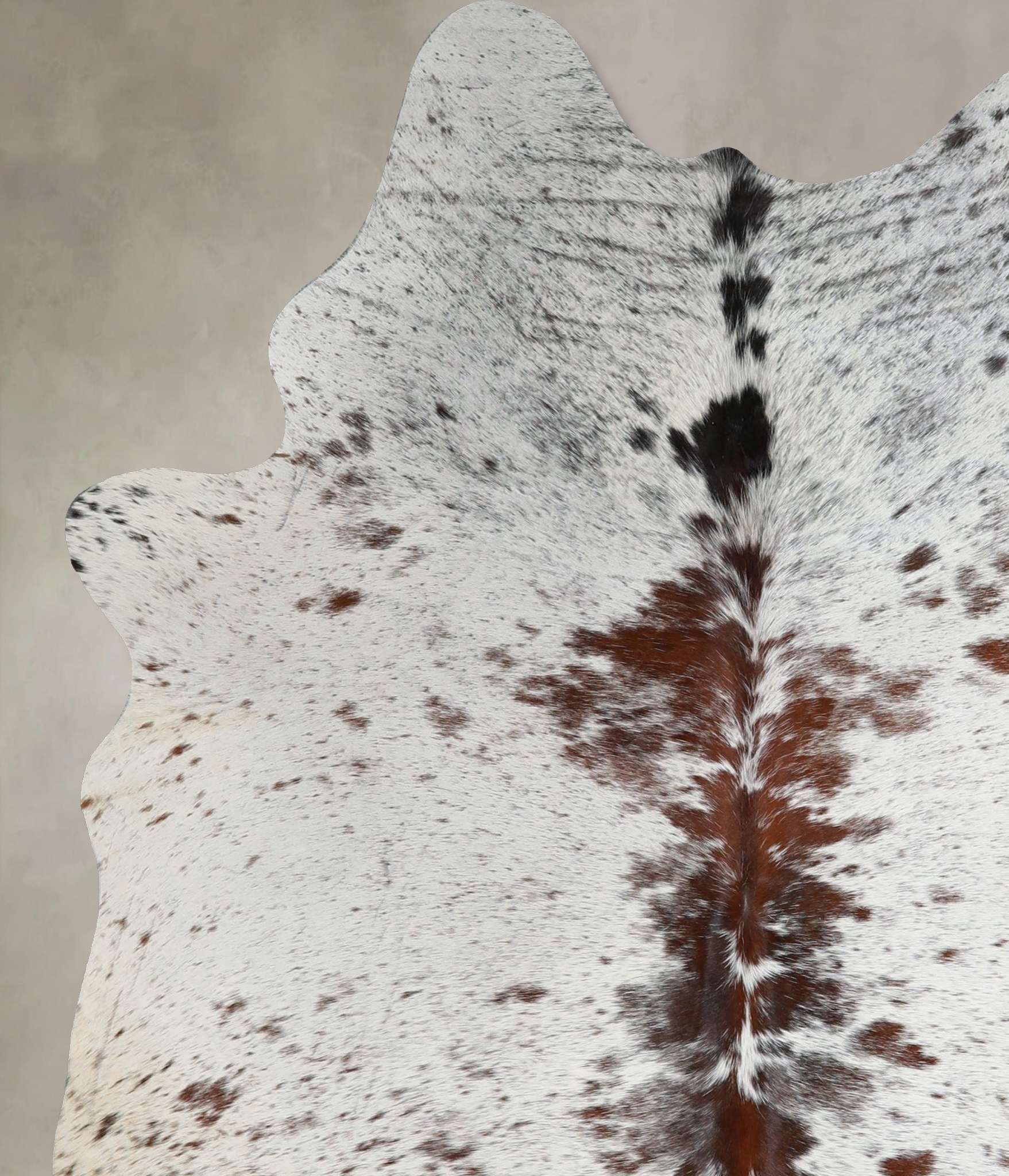 Salt and Pepper Brown Cowhide Rug #A44938