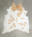 Beige and White X-Large Brazilian Cowhide Rug 7'3"H x 6'8"W #A44961 by Hudson Hides