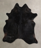 Solid Black X-Large Brazilian Cowhide Rug 7'8
