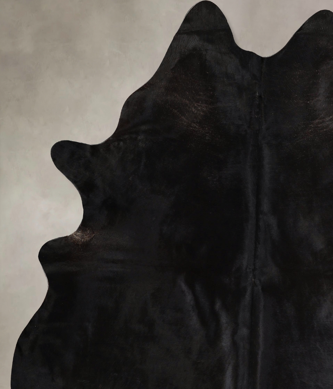 Solid Black X-Large Brazilian Cowhide Rug 7'8"H x 5'11"W #A44963 by Hu