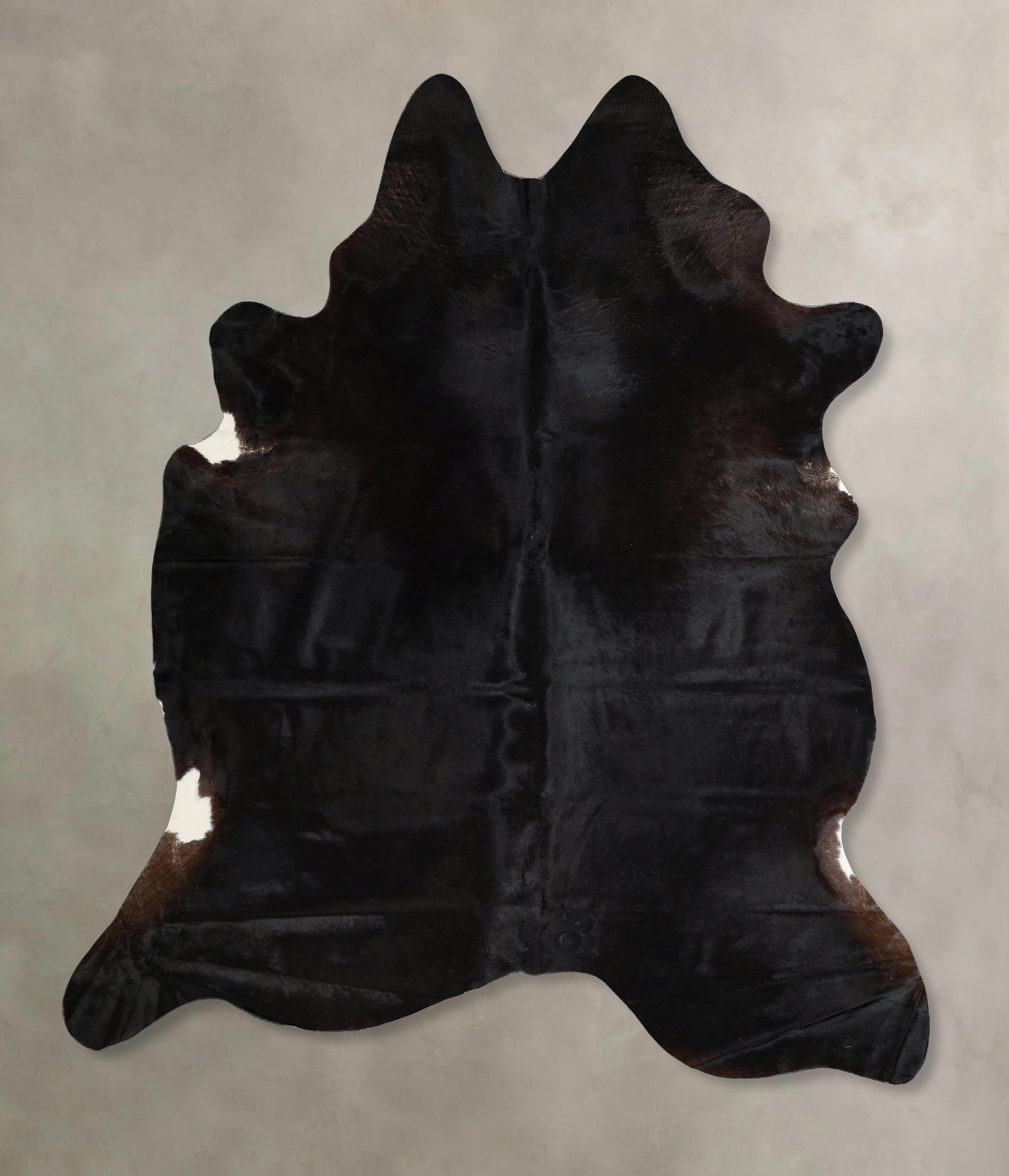 Solid Black Cowhide Rug #A44966