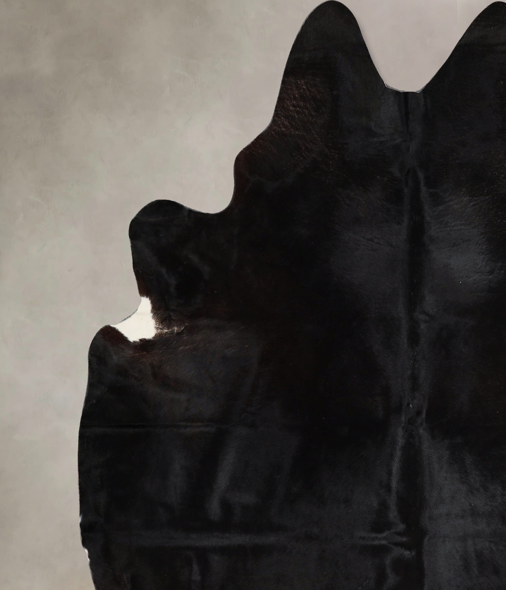 Solid Black Cowhide Rug #A44966