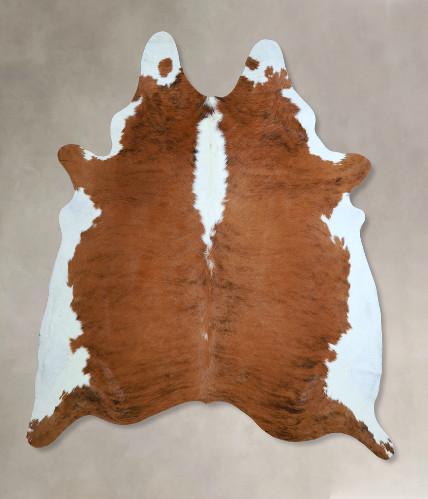 Hereford XX-Large Brazilian Cowhide Rug 7'7"H x 6'9"W #A44975 by Hudson Hides